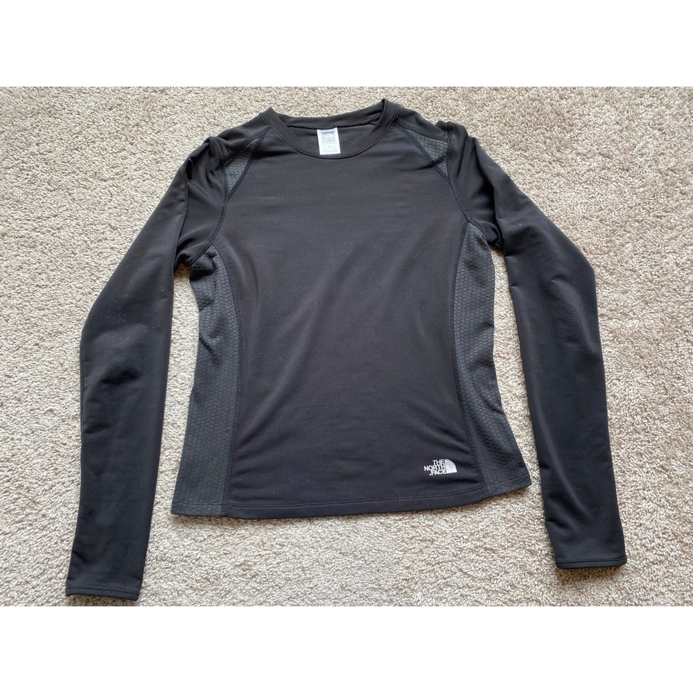 The North Face Shirt Women Stinger Crew Workout Long Sleeve Black Medium S10